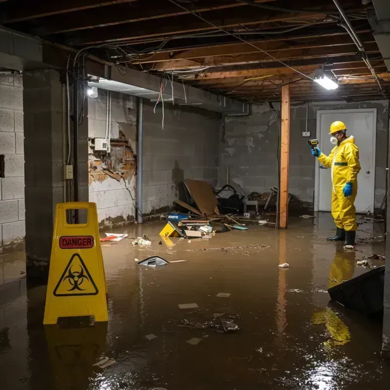 Flooded Basement Electrical Hazard in Mason County, MI Property